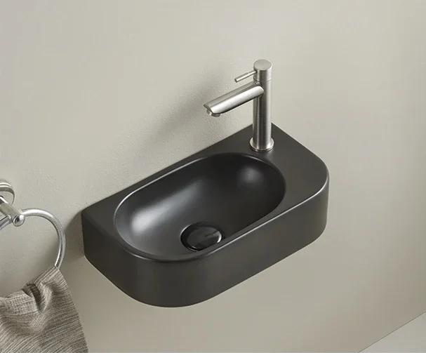 Раковина GID Suspendido Bm9274L 40 см левосторонняя черная 62204L