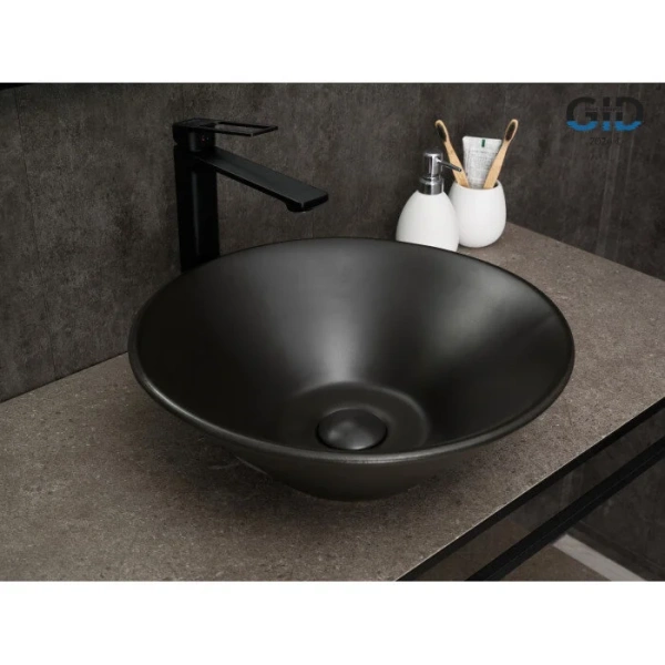 Раковина GID Esfera N9102bg 42 см черный графит 53383