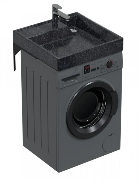 Раковина над стиральной машиной СанТа Юпитер 60 см черная 900141