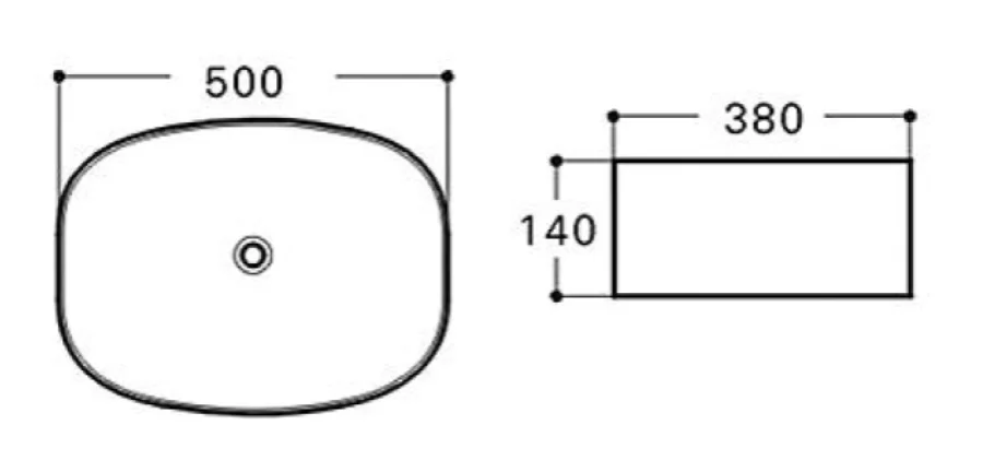 Раковина Aquanet Fine 50 см черная FINE-1-MB