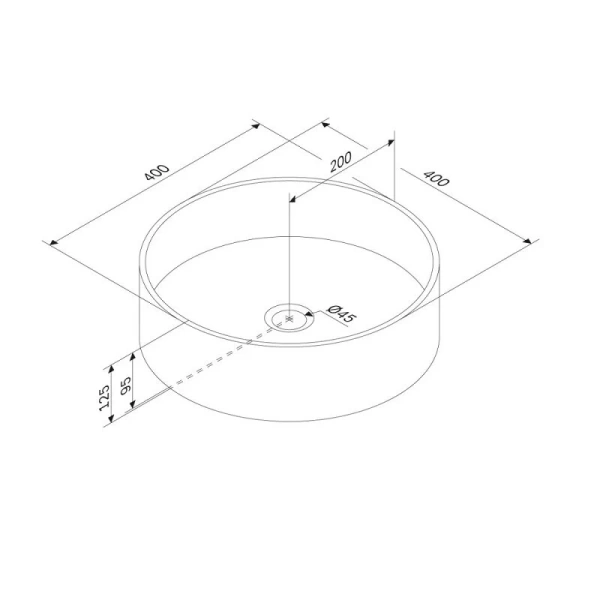 Раковина Am.Pm Func 40 см круглая M8FWCC40400WG