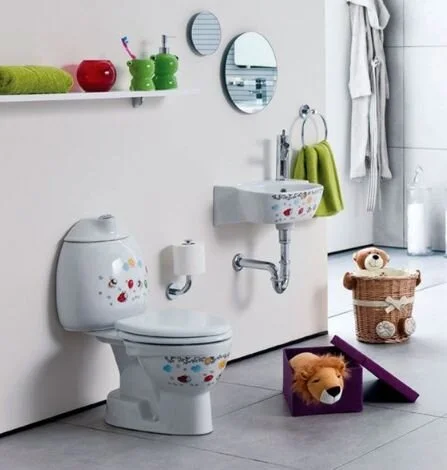 Раковина Creavit Cocuk 38 см белая с декором CK035-00CB00E-FF00