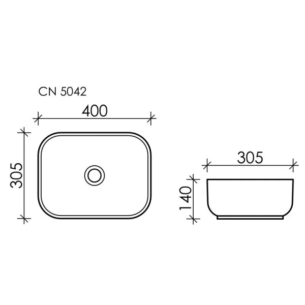 Раковина Ceramica Nova Element 40 см прямоугольная CN5042