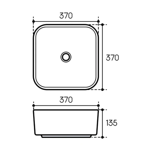 Раковина Aqueduto ESPIRAL 37 см белая матовая ESP0320