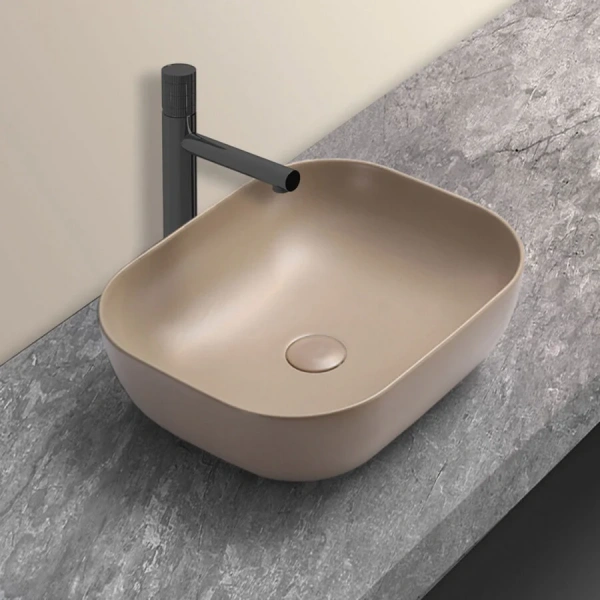 Раковина Vincea 50 см керамическая, капучино матовый VBS-101MC