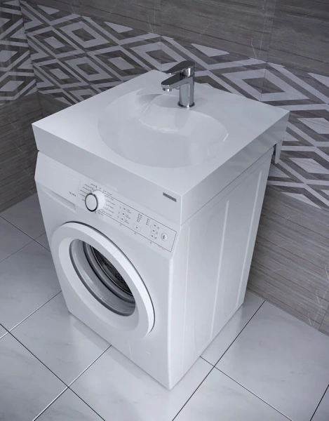 Раковина над стиральной машиной Paulmark Winken 60 см белая PM740431