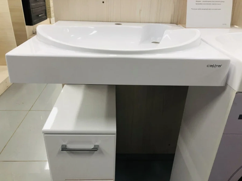 Раковина над стиральной машиной СанТа Сатурн 60 см с кронштейнами 900126