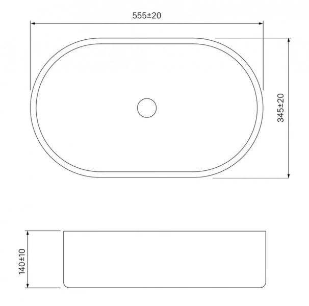 Раковина IDDIS Ray 55.5 см белая RAYWS13i27