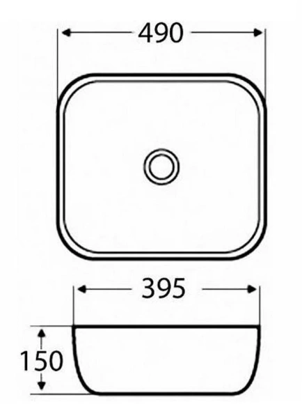 Раковина Azario 49 см накладная AZ-2143