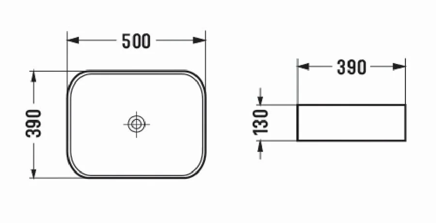 Раковина Azario AZ-78109 50 см накладная