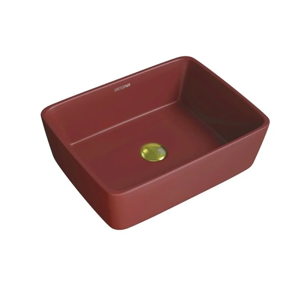 Раковина Grossman Color 48 см бордовая матовая GR-3016VIM