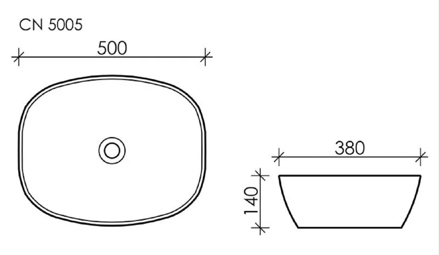 Раковина Ceramica Nova Element 50 см овальная CN5005
