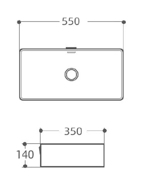 Раковина Aquanet Perfect 55 см белая PERFECT-3