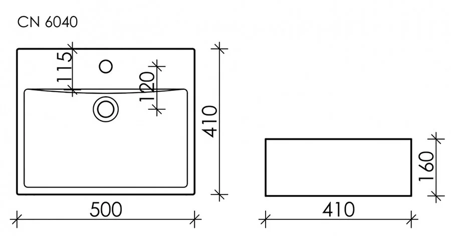 Раковина Ceramica Nova Element 50 см белая CN6040