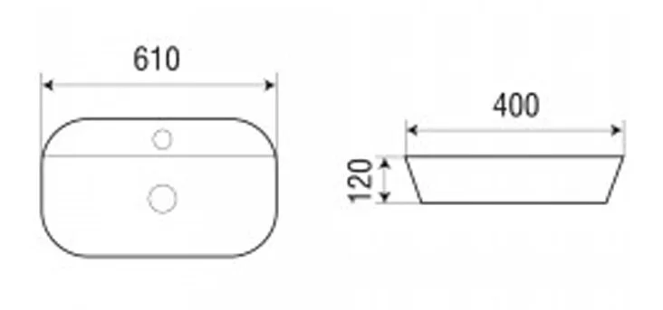 Раковина Azario 61 см белая AZ-2203 SP