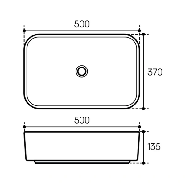 Раковина Aqueduto ESPIRAL 50 см белая глянцевая ESP0410