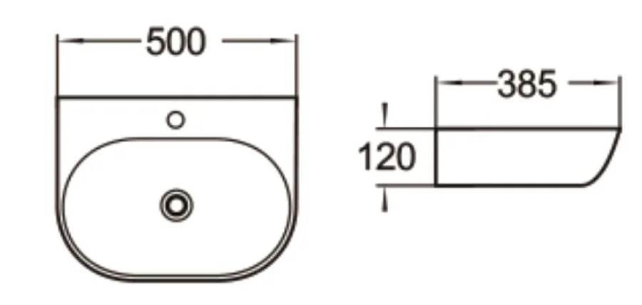 Раковина SantiLine 50 см белая SL-2005