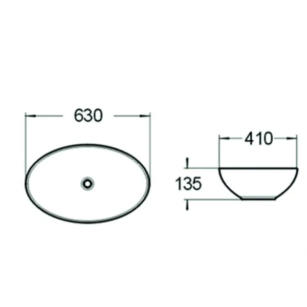 Раковина SantiLine 63 см белая SL-1019