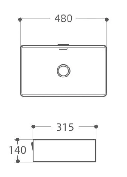 Раковина Aquanet Perfect 48 см белая PERFECT-2