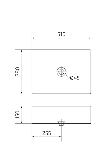 Раковина GID Geometrico N9129 51 см белая 51125