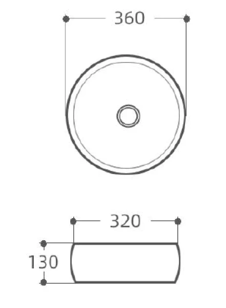 Раковина Aquanet Round 36 см белая ROUND-1