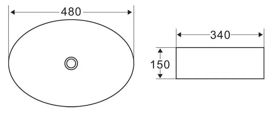 Раковина BelBagno 50 см накладная BB1085