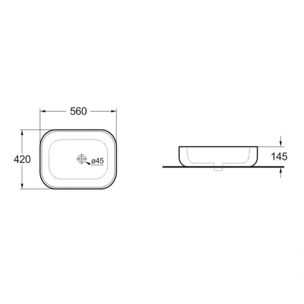 Раковина Vincea 56 см белая VBS-107