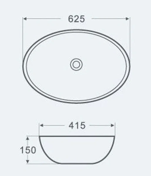 Раковина Azario 62.5 см накладная AZ-3077