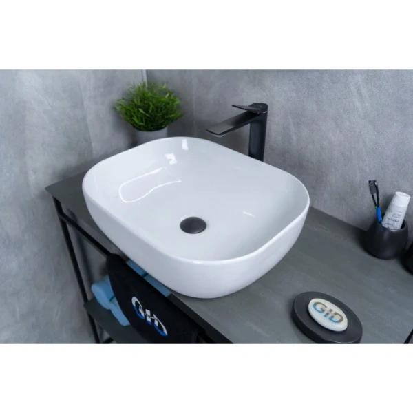 Раковина GID Geometrico D1302 50 см белая 51198