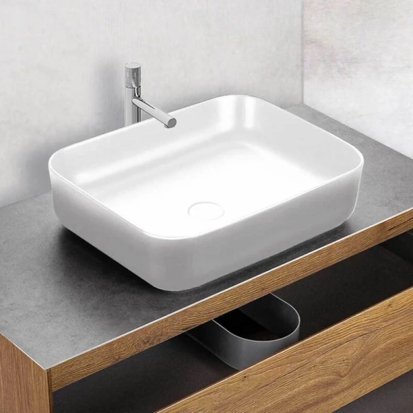 Раковина Vincea 50 см накладная, белая VBS-105