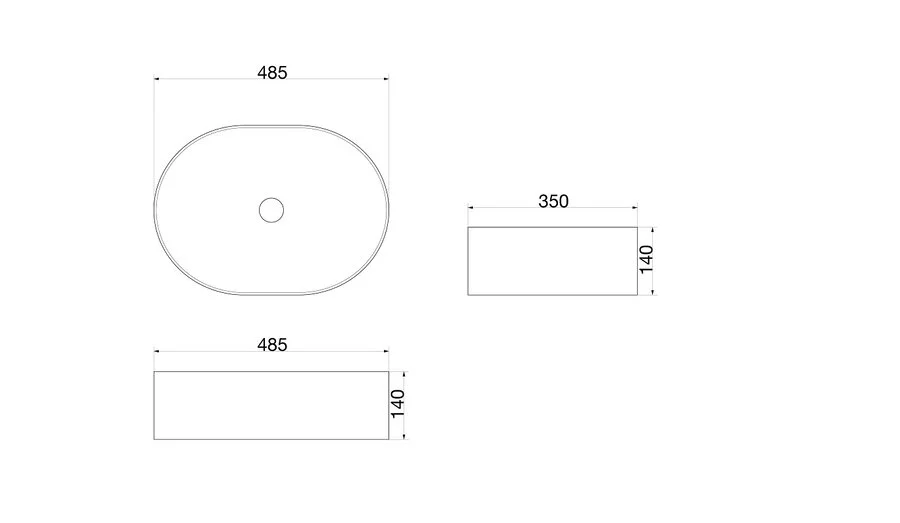 Раковина SantiLine 50 см белая SL-1084