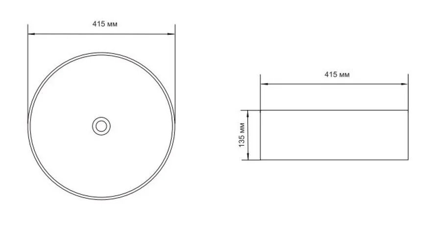 Раковина Aquanet Moon 42 см белая MOON-1