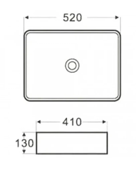 Раковина Azario 52 см накладная AZ-2074B