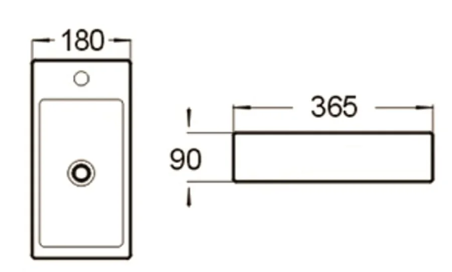 Раковина SantiLine 37 см правосторонняя белая SL-2010R