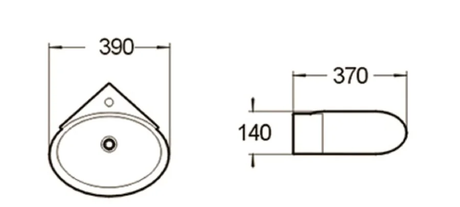 Раковина SantiLine 39 см угловая SL-2021