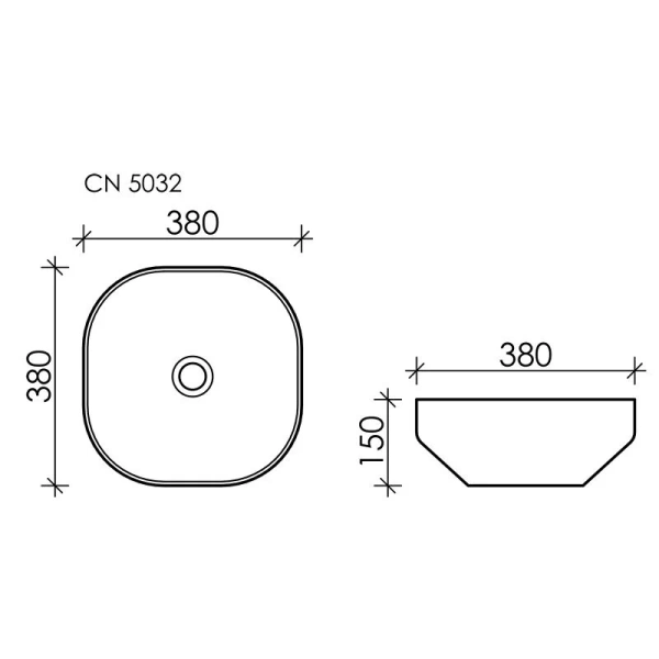 Раковина Ceramica Nova Element 38 см накладная CN5032