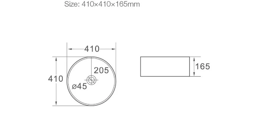 Раковина SantiLine 41 см круглая SL-1055