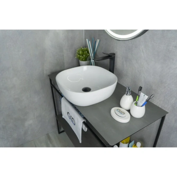 Раковина GID Geometrico D1301 43 см белая 51180