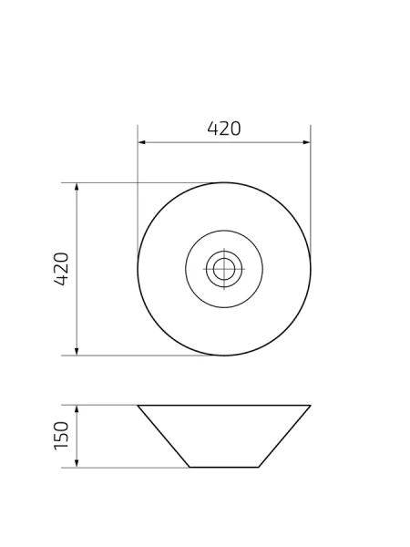 Раковина GID Esfera N9102 42 см белая 51210