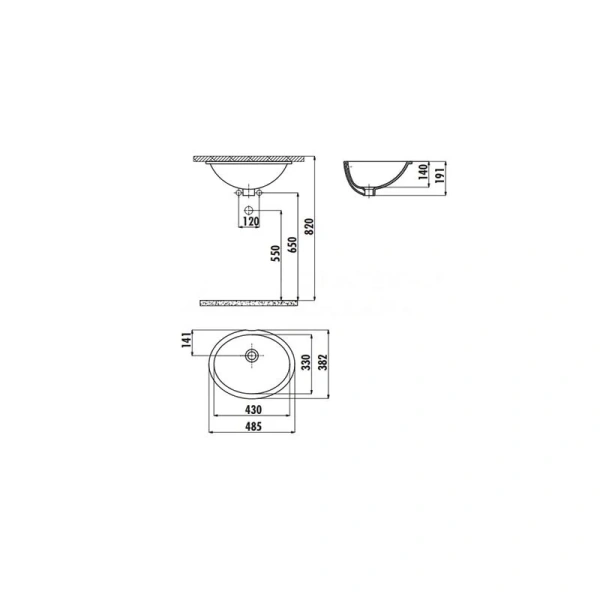 Раковина Creavit 49 см белая TP211-00CB00E-0000