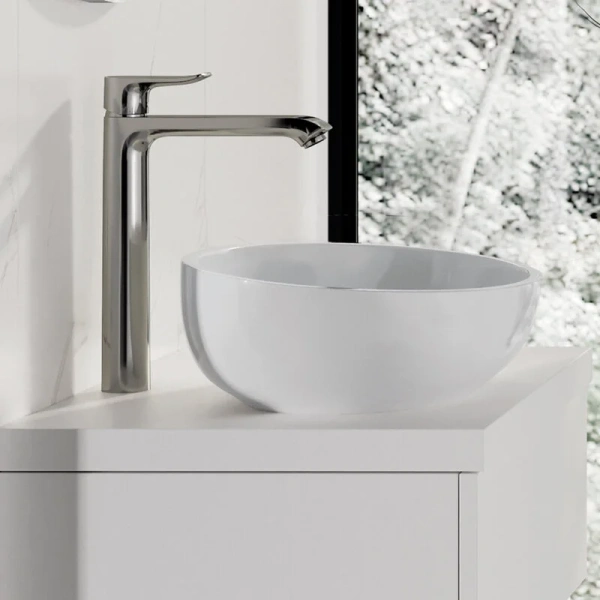 Раковина Sanita Luxe Ringo 54 см овальная WB.CT/Ringo/54-N.Cut/WHT.G/S1