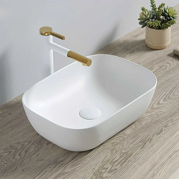 Раковина Vincea 50 см накладная, белая VBS-101