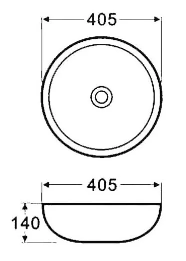 Раковина Azario 40.5 см накладная AZ-3216