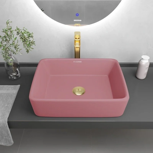 Раковина Grossman Color 48 см розовая матовая GR-3016PIM