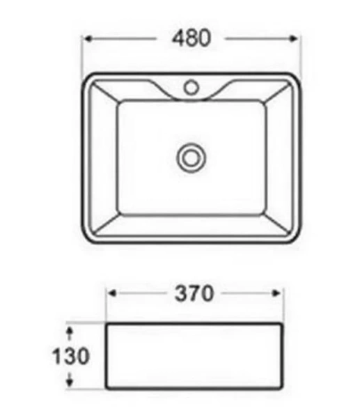 Раковина Azario 48 см накладная AZ-2010