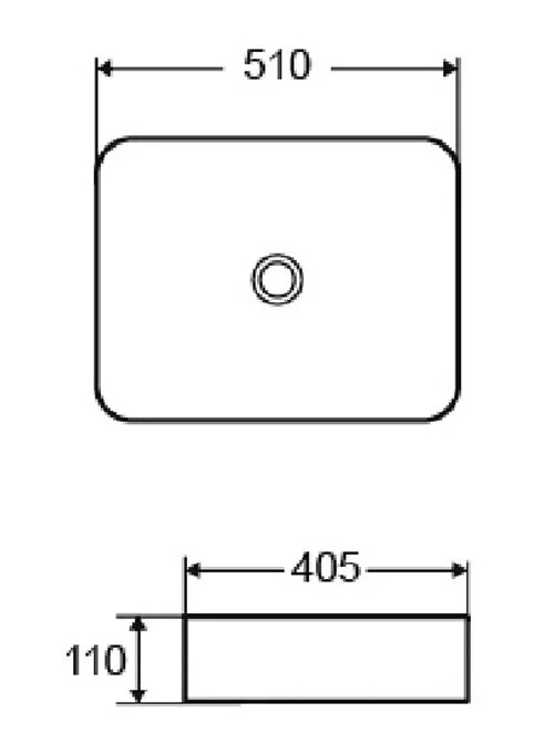 Раковина Azario 51 см белая AZ-2178
