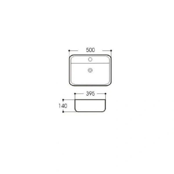 Раковина Акватек Вега 50 см на столешницу белая AQ5506-00