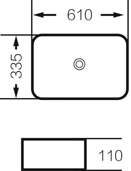 Раковина Grossman Лофт 61 см накладная GR-3031