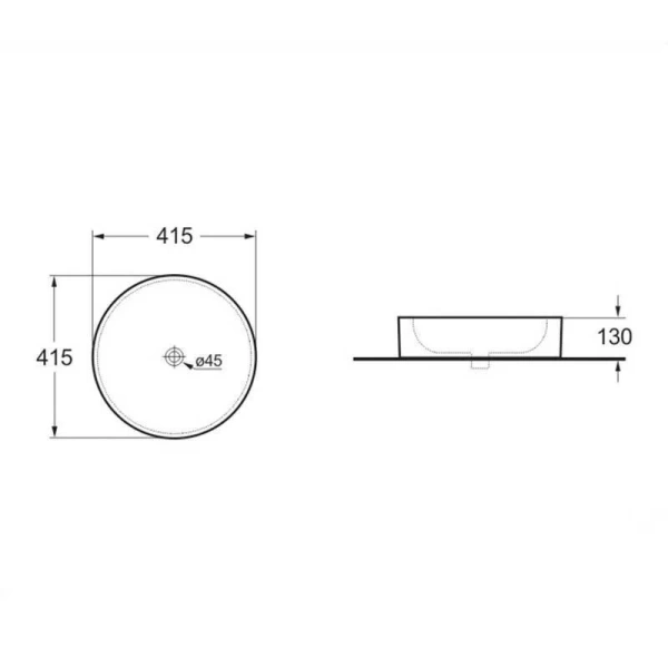 Раковина Vincea VBS-104 41.5 см накладная