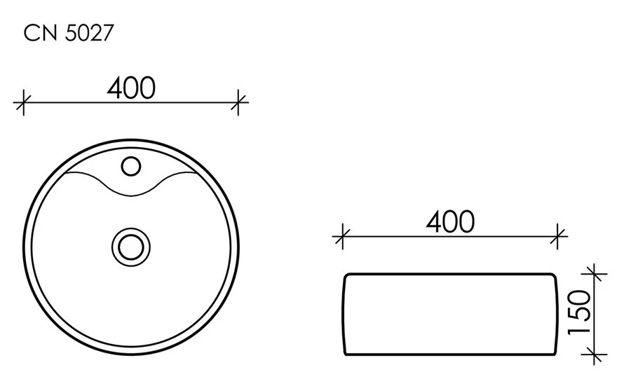 Раковина Ceramica Nova Element 40 см круглая CN5027